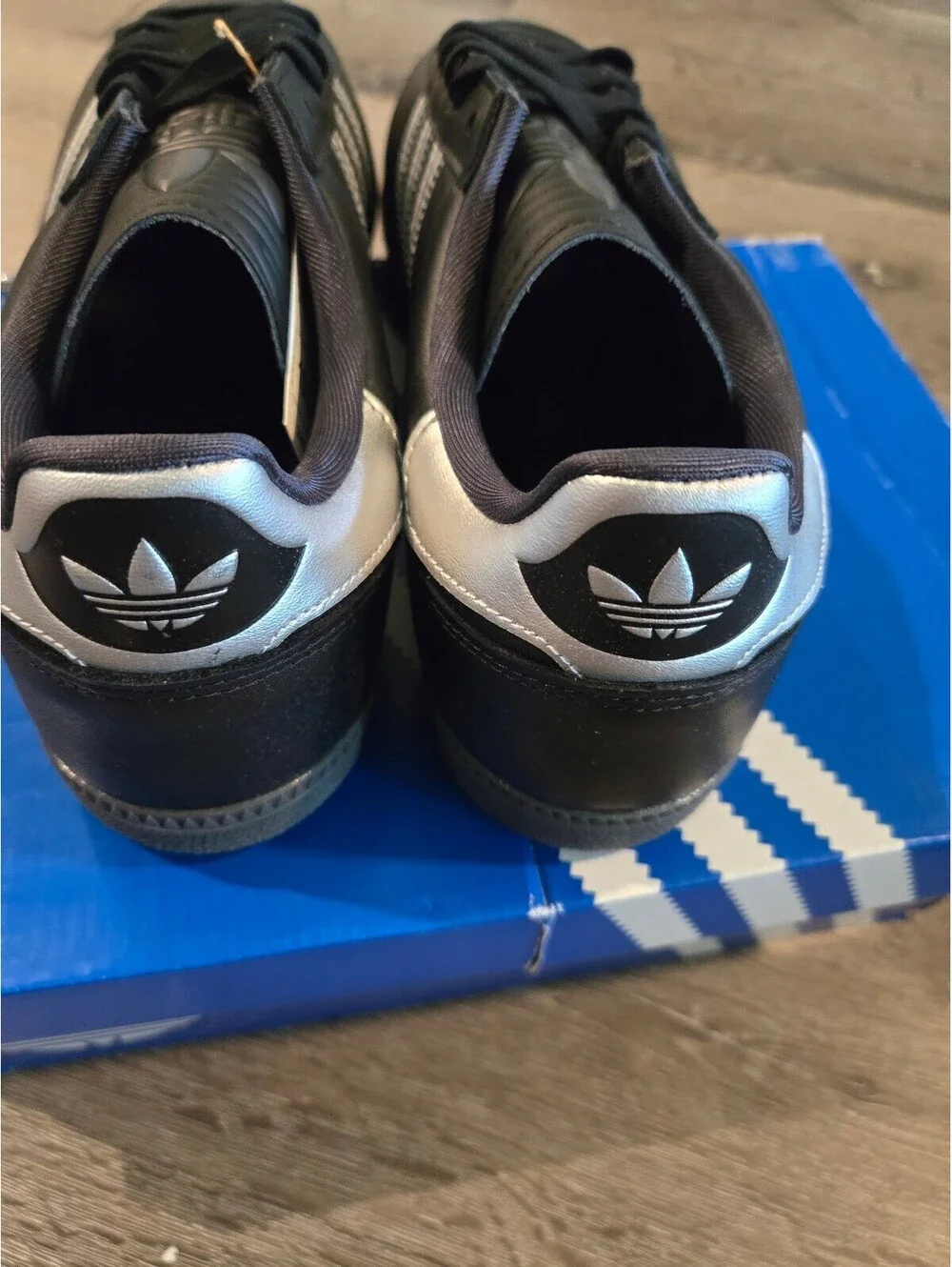 adidas Samba JP HQ9241 Core Black Silver Metallic Men's Size 10.5